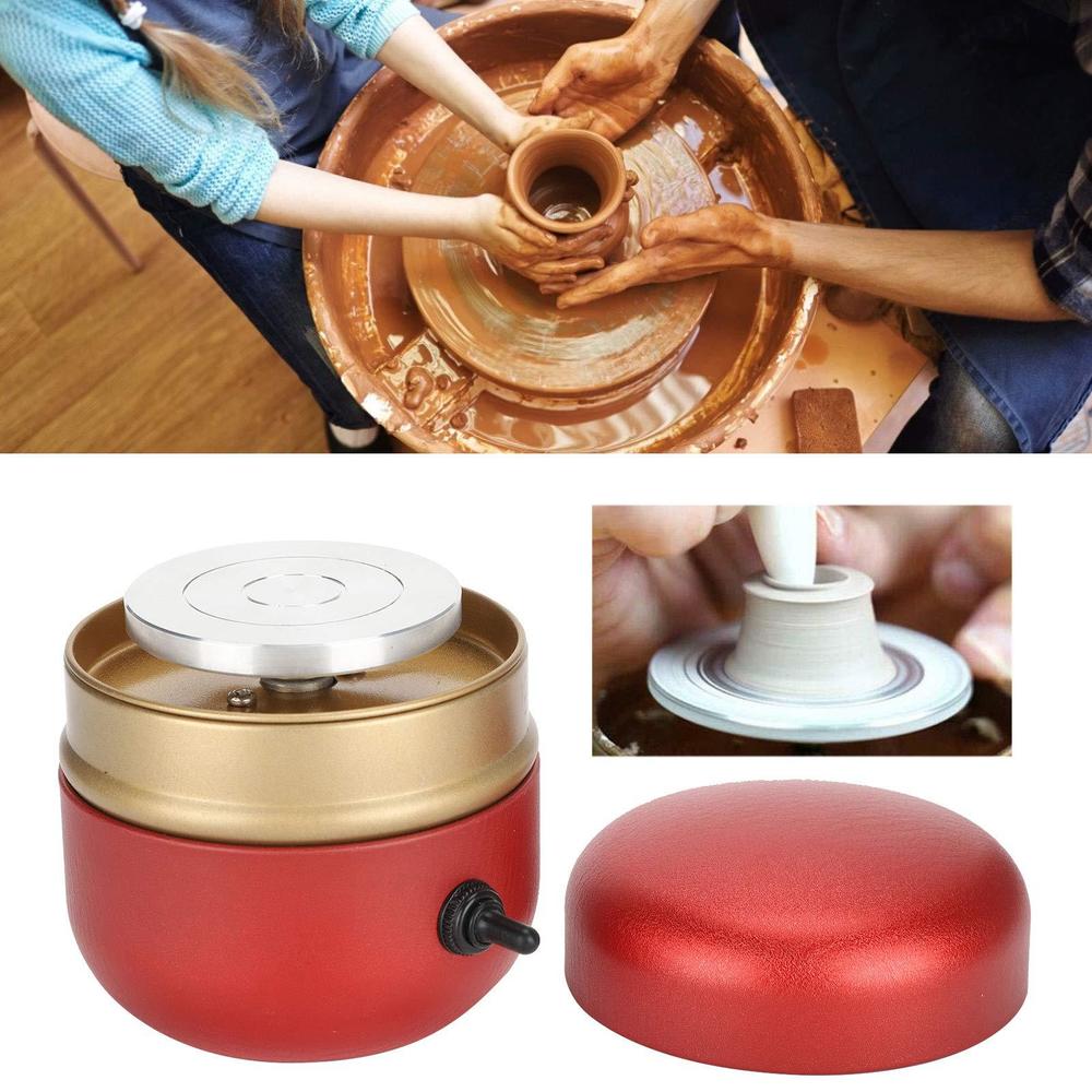 Cryfokt portable pottery wheel, 2000rpm pottery wheel machine electric pottery wheel mini pottery machine diy clay tools kids pottery