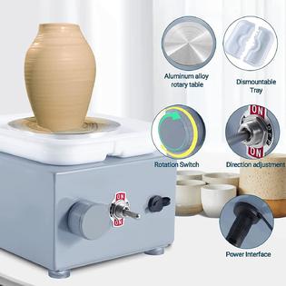 LuliKa mini pottery wheel, electric ceramic wheel adjustable speed