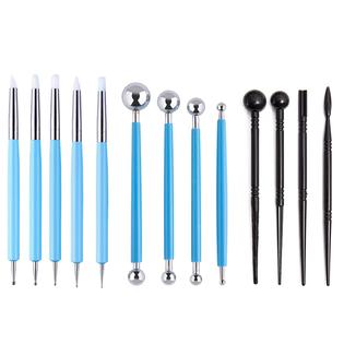yifengda polymer clay tools, 13 pcs clay sculpting tools kits, dual-ended  design pottery tools, ball rod stylus modeling tools, ball s