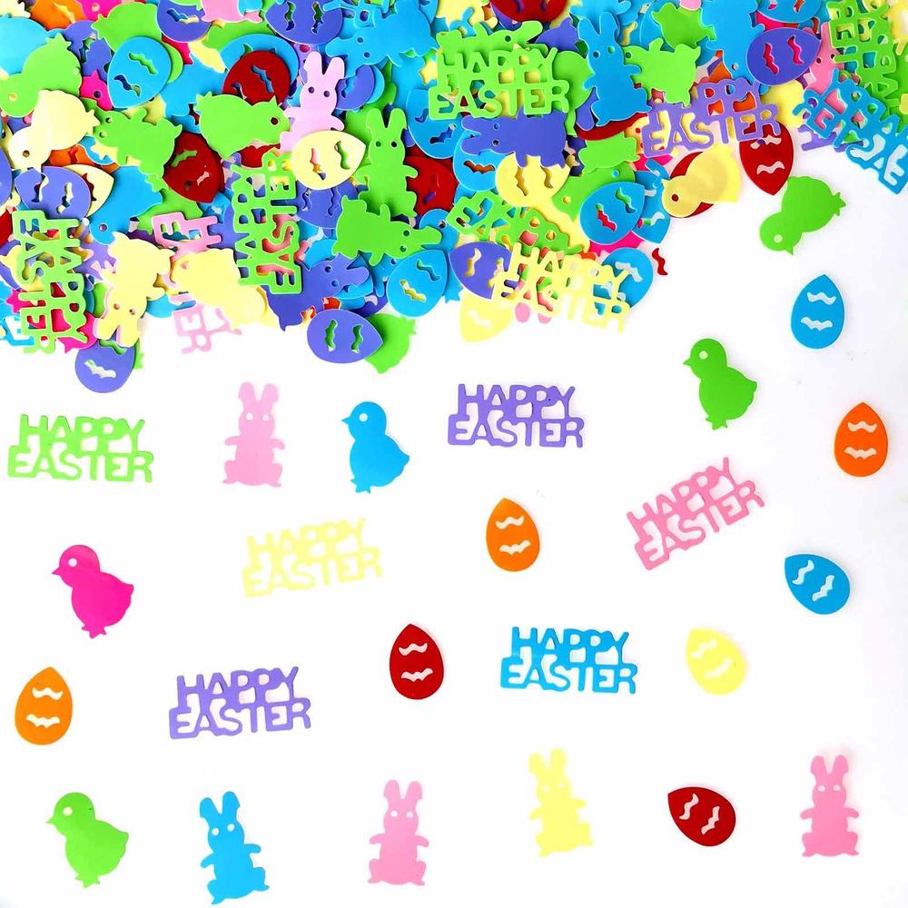 hadckja easter confetti easter rabbit egg chicken shape glitter metallic foil table scatters confetti for easter decorations easter e