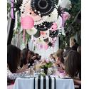 ADLKGG pink black white party decorations for girls women minnie