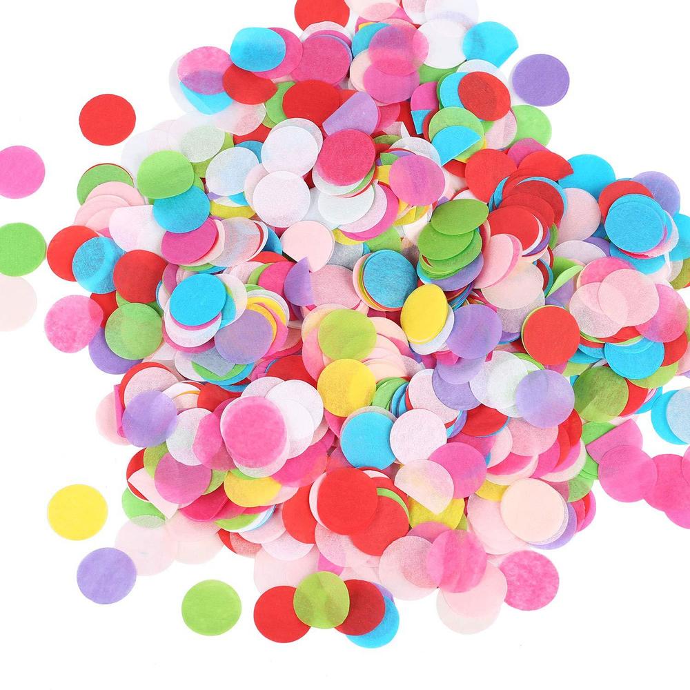 battife 25000 pieces colorful tissue paper confetti 1inch large bag round confetti for wedding birthday party celebrations, m