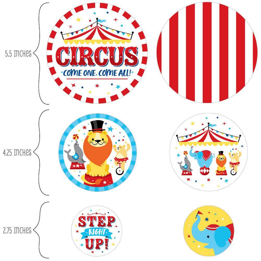 big dot of happiness carnival - step right up circus - carnival themed giant circle confetti - party decorations - large conf