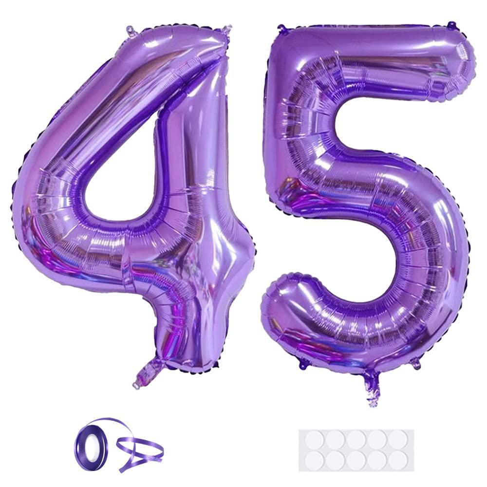 xihuimay number 45 balloons 40 inch digital balloon alphabet 45 birthday balloons digit 45 helium balloons big balloons for b