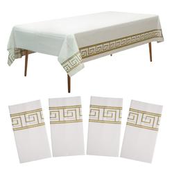 amatra - disposable table cloth, waterproof table cover, elegant plastic table cloth, versatile rectangle tablecloth, large p