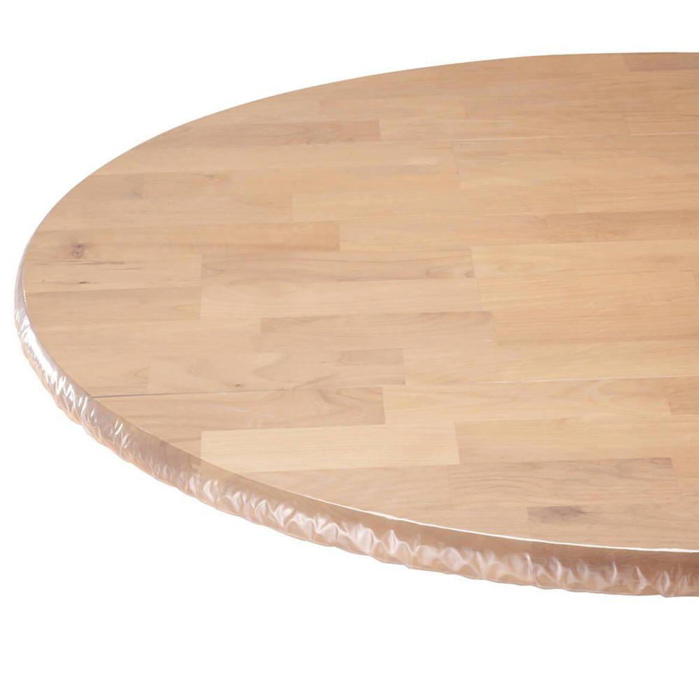 walterdrake clear vinyl elasticized table cover 42" x 68" oval/oblong