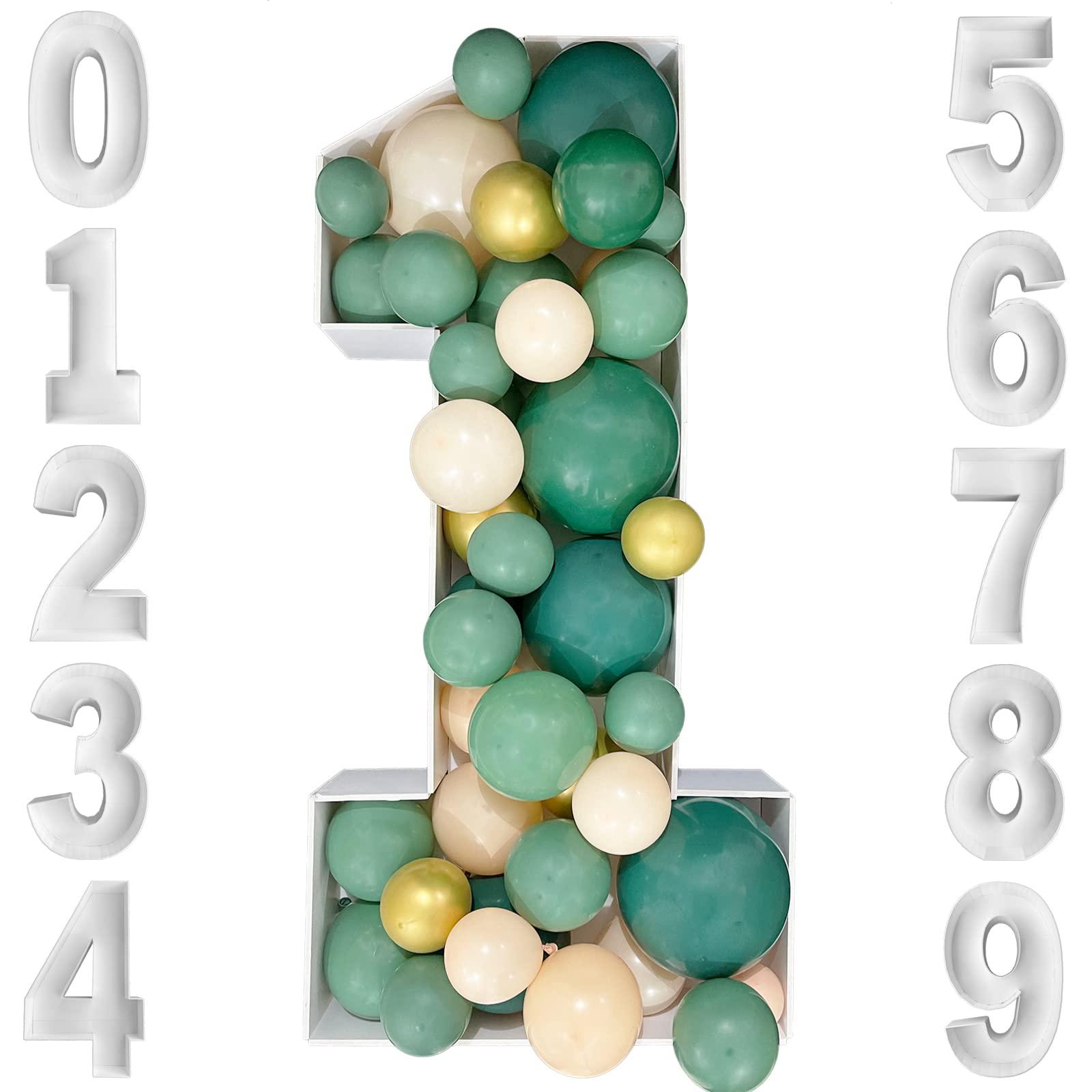unidemo mosaic numbers for balloons 3.3 ft pre-cut number 1 balloon frame large  cardboard marquee numbers for 1st birthday party deco