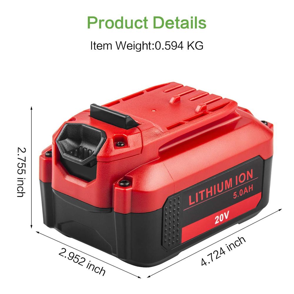 Fancy Buying CO. [2pack] 20v lithium battery repalcement for craftsman v20 lithium ion battery cmcb202 cmcb202-2 cmcb204 cmcb204-2 cmcs500b cm