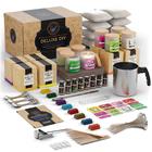 CraftZee craftzee large soy candle making kit for adults beginners - candle  making kit supplies includes soy wax, scents, frosted glas