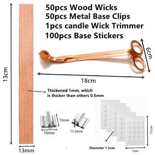woopaod 100pcs wood wicks for candles, wood candle wicks natural