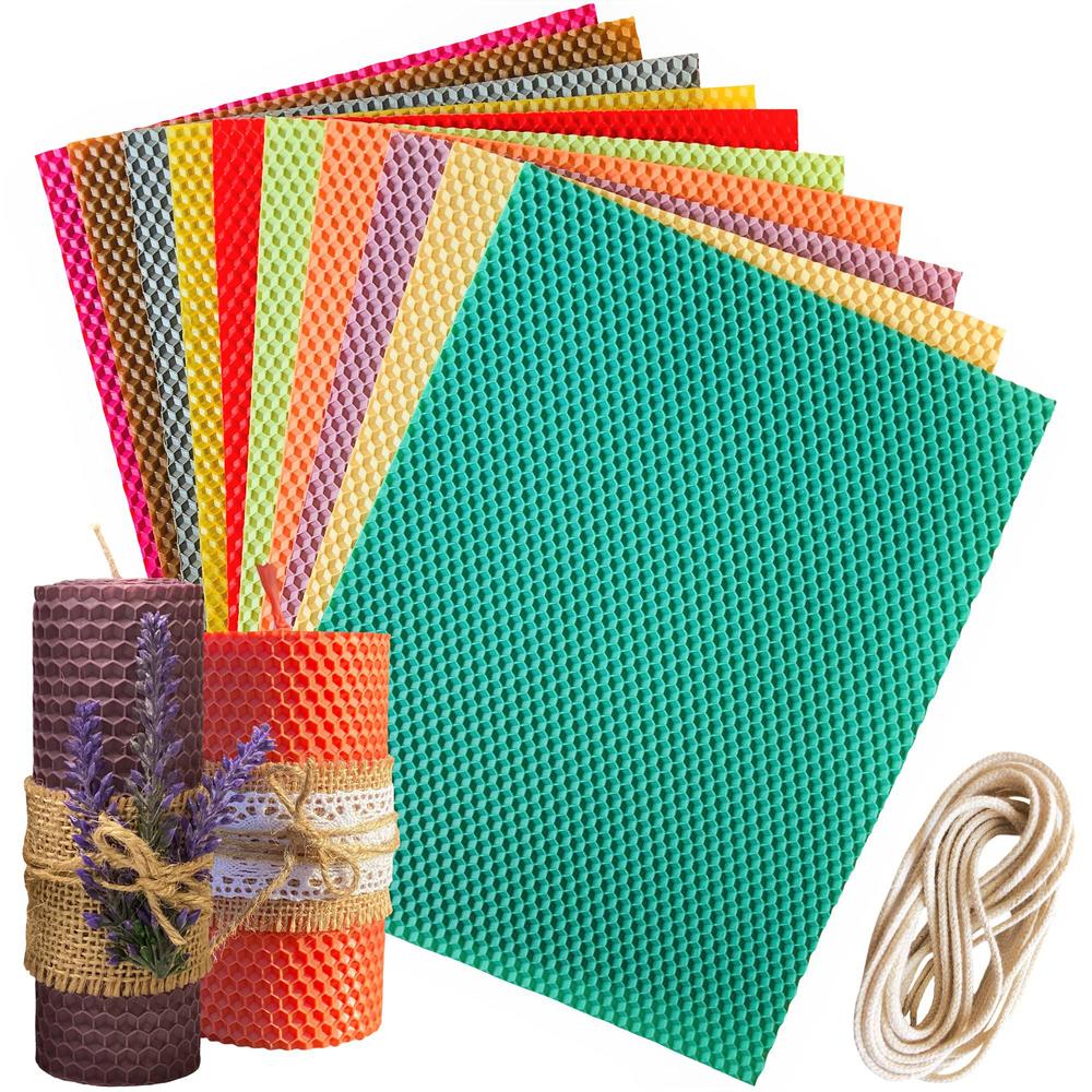 WINNER PACK 10 colors sheets 10 x 8 premium beeswax candle making kit