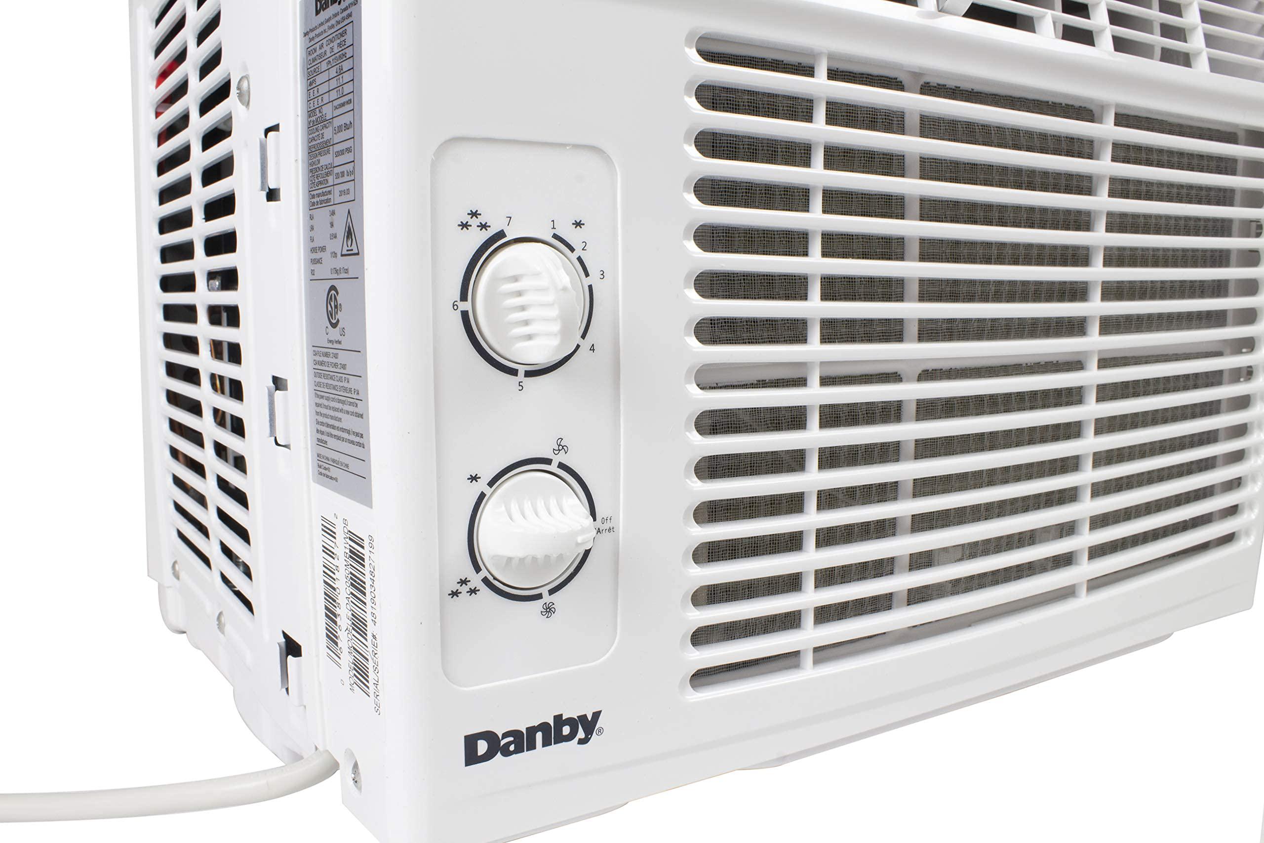 danby 5,000 btu window air conditioner with two way air direction, white dac050mb1wdb (renewed)