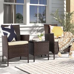 tochiyoga 3 piece patio furniture set, wicker patio furniture sets, patio bistro set, outdoor wicker rattan furniture, outdoo