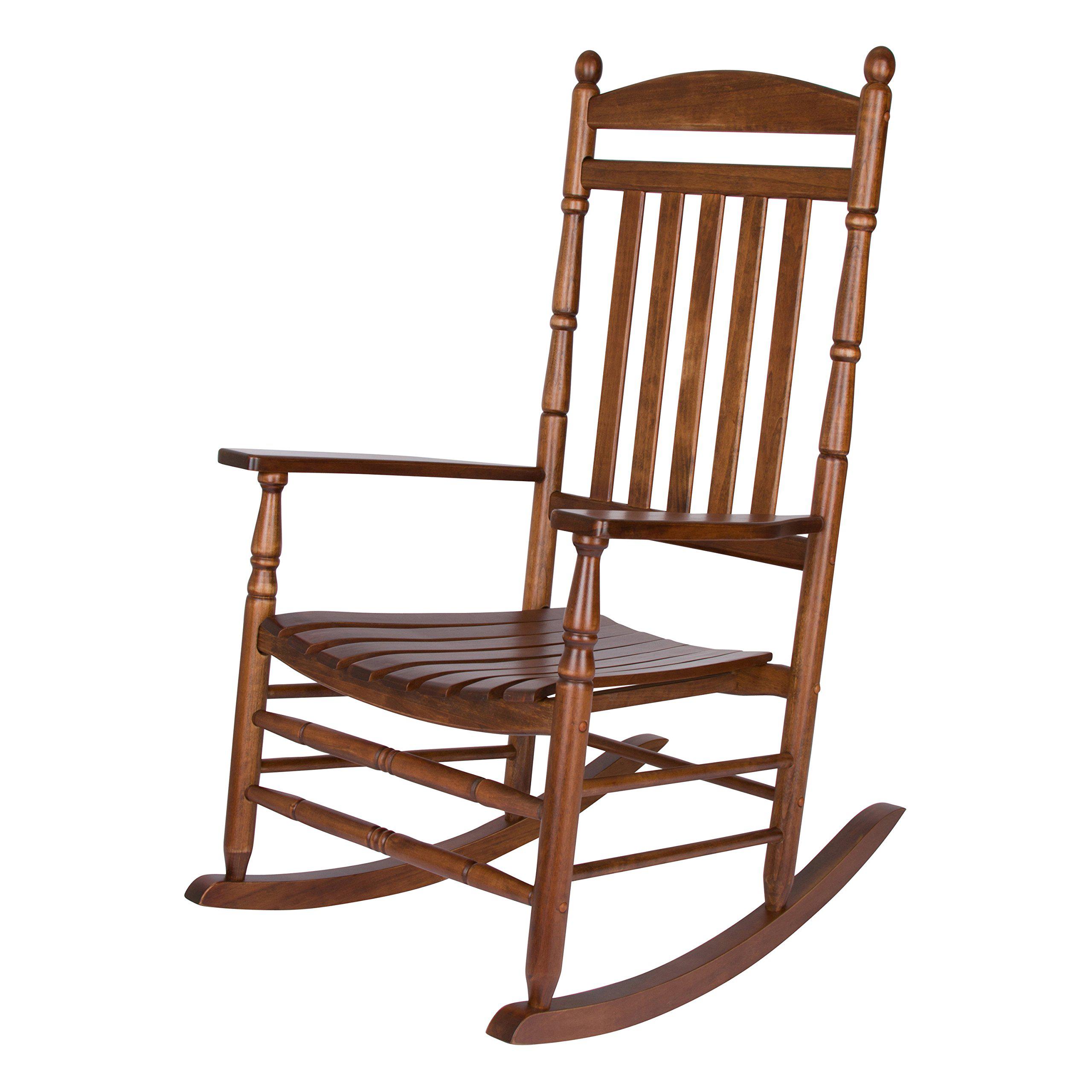 shine company 4333oa rhode island front porch rocker | comfortable outdoor wood rocking chair for indoor/outdoor - oak