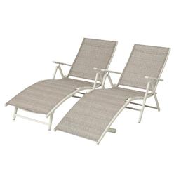 devoko lounge chairs for outside patio chaise lounge outdoor poolside adjustable recliner folding lounge chairs set of 2 for 