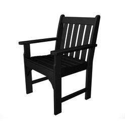 polywood vineyard arm chair, black