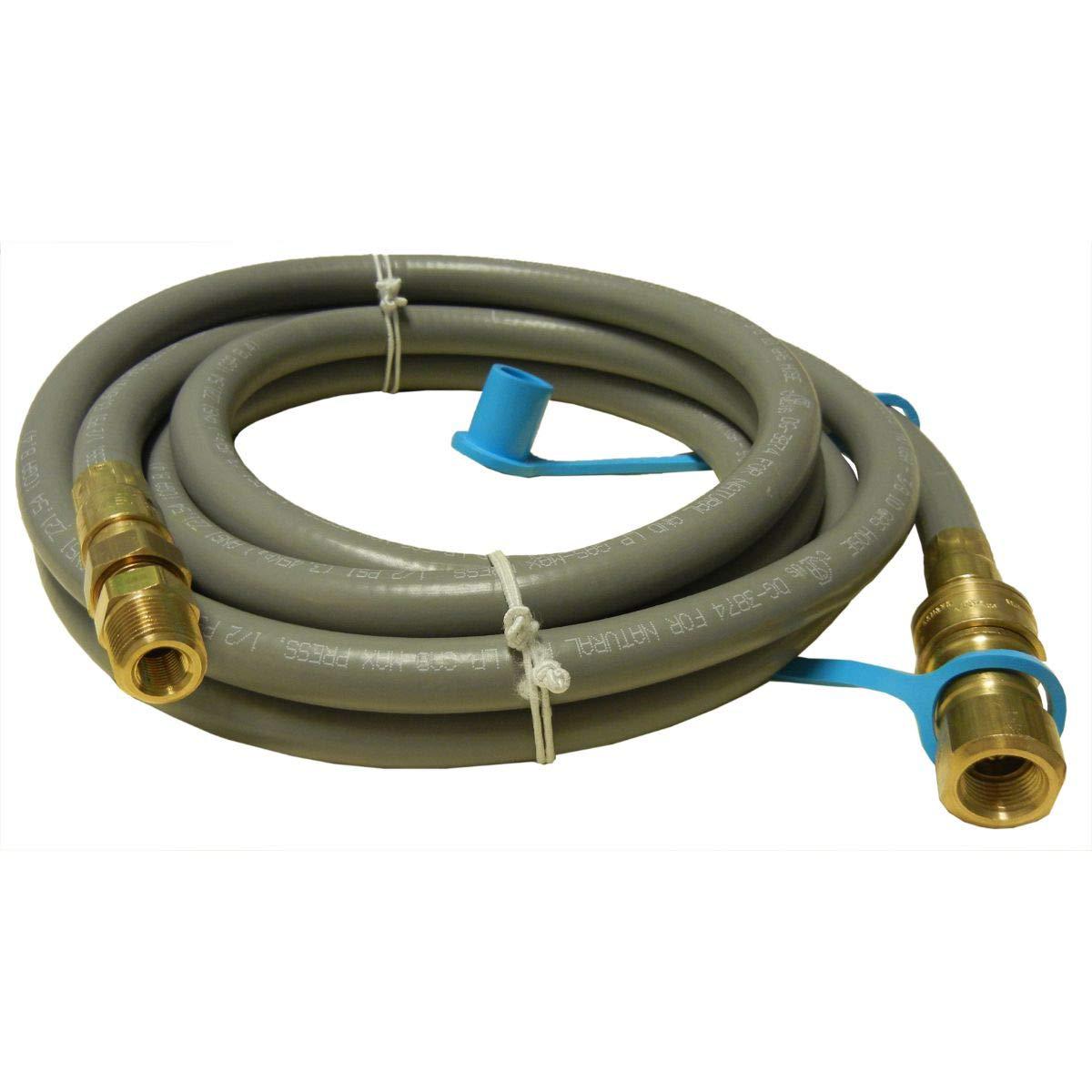 Contemporary Home Living 10' black natural gas hose with quick connect coupling