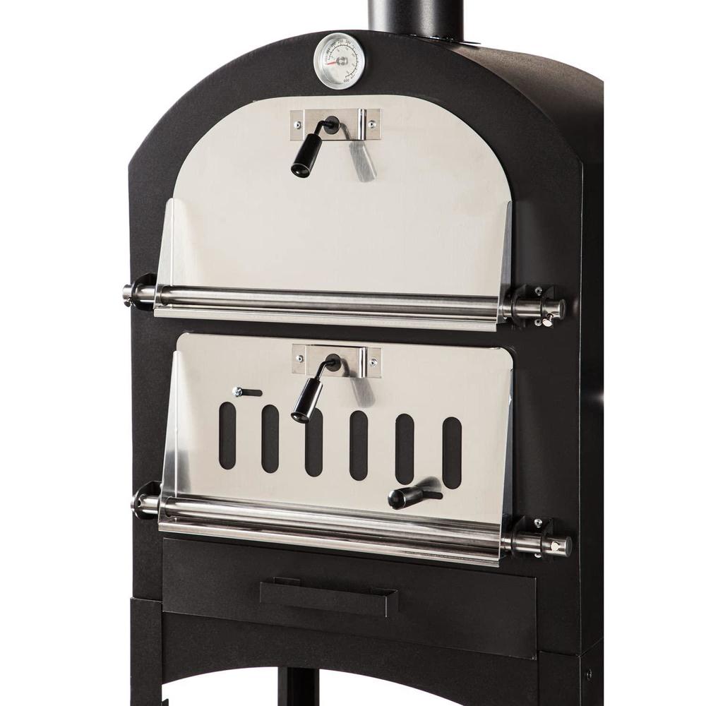 evergreen charcoal grill/oven- 25.39 x 61.42 x 19.68 inches outdoor safe and weather resistant for outdoor dining and heating