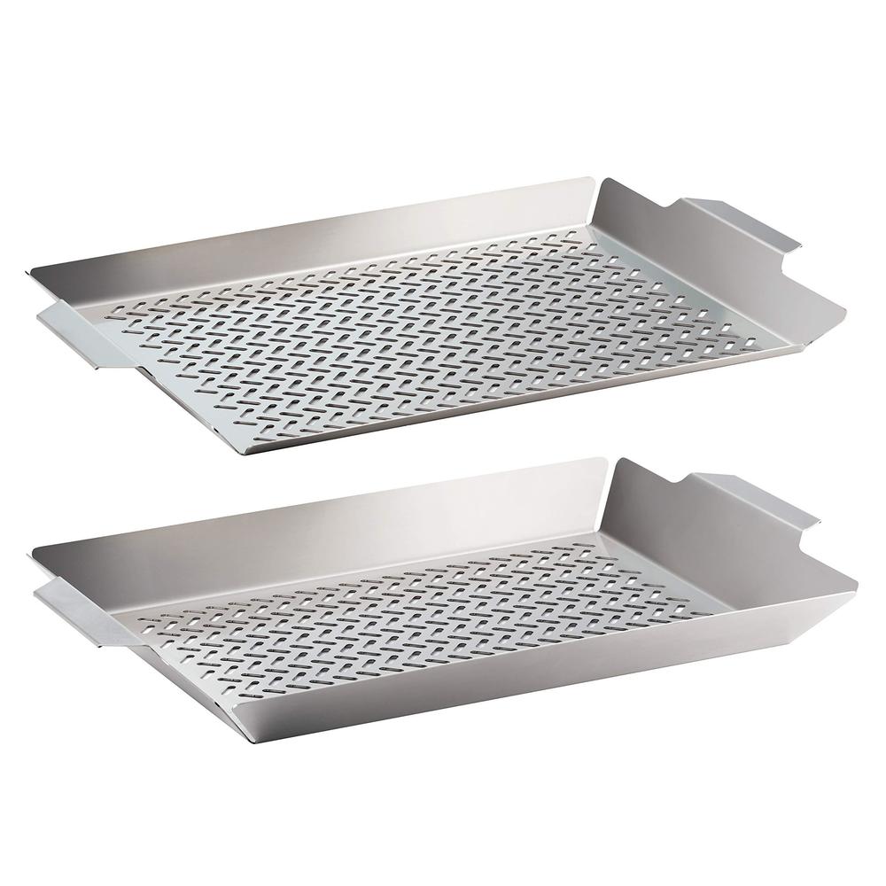 tramontina outdoor roasting grill pan set 2 pc, 80905/010ds