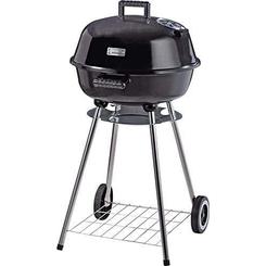 duke grills omaha charcoal kettle bbq grill - 18 x 31 x 23 - 247 sq-in cooking surface - cook 9+ burgers - lid hook - stable 