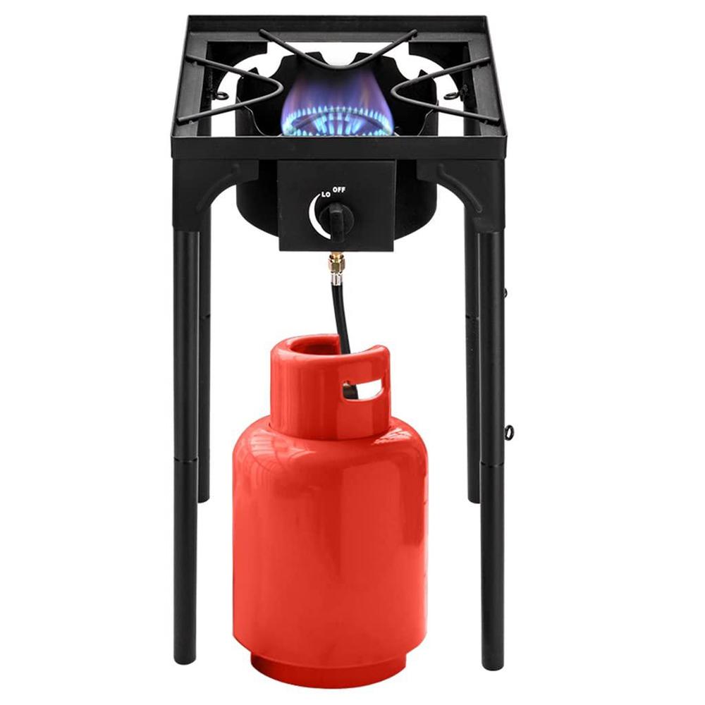 AMZOSS heavy duty 1 burner outdoor stove propane gas cooker with detachable legs & csa listed regulator 75,000 btu propane gas stove