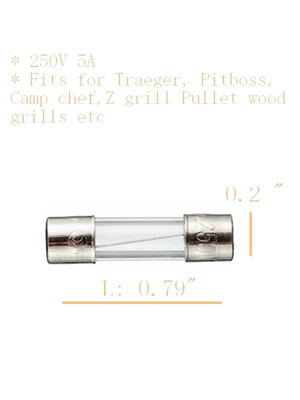 firsgrill fuse replacement for traeger, pit boss, z grills & weber wood pellet grills (5a 250v)