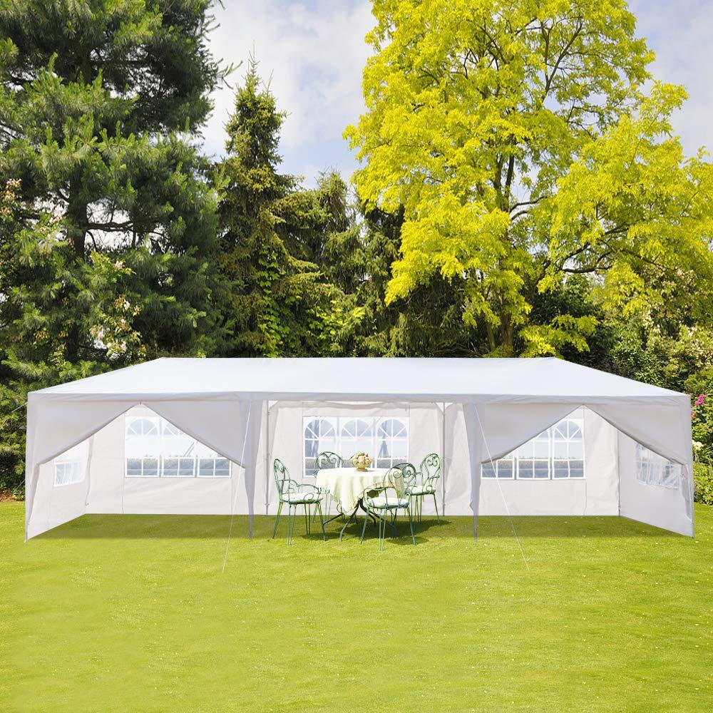 aruoquan 10' x 30' canopy party wedding tent party bbq tent folding gazebo beach canopy cater event outdoor waterproof tent w
