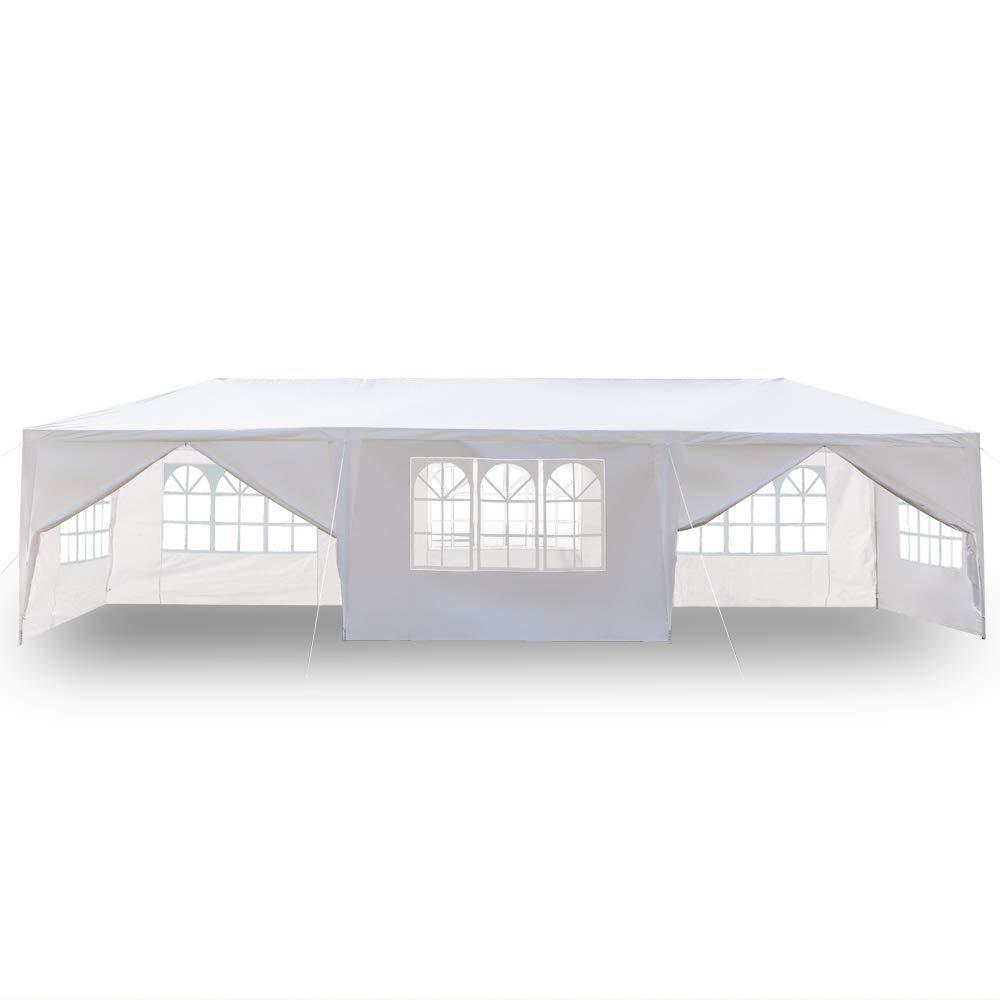 aruoquan 10' x 30' canopy party wedding tent party bbq tent folding gazebo beach canopy cater event outdoor waterproof tent w