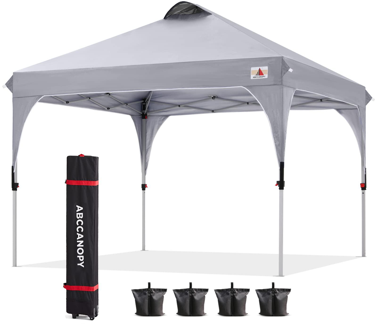 abccanopy outdoor pop up canopy tent 8x8 camping sun shelter-series, gray