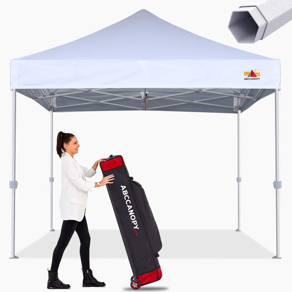 abccanopy commercial ez pop up canopy tent 8x8 premium-series, white
