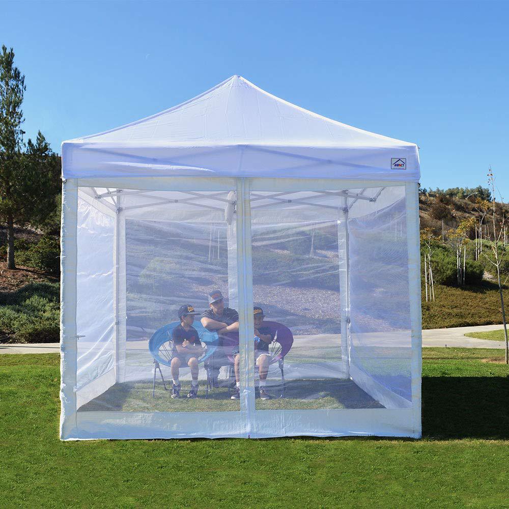 impact canopy zippered mesh sidewalls for 10' x 10' pop-up tent canopy, white