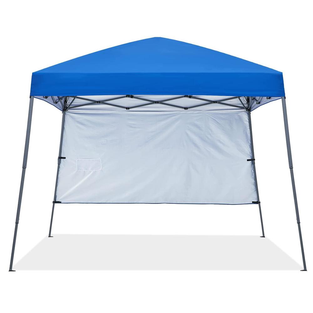 abccanopy stable pop up beach tent with backpack bag, 8 x 8 ft base / 6 x 6 ft top, blue