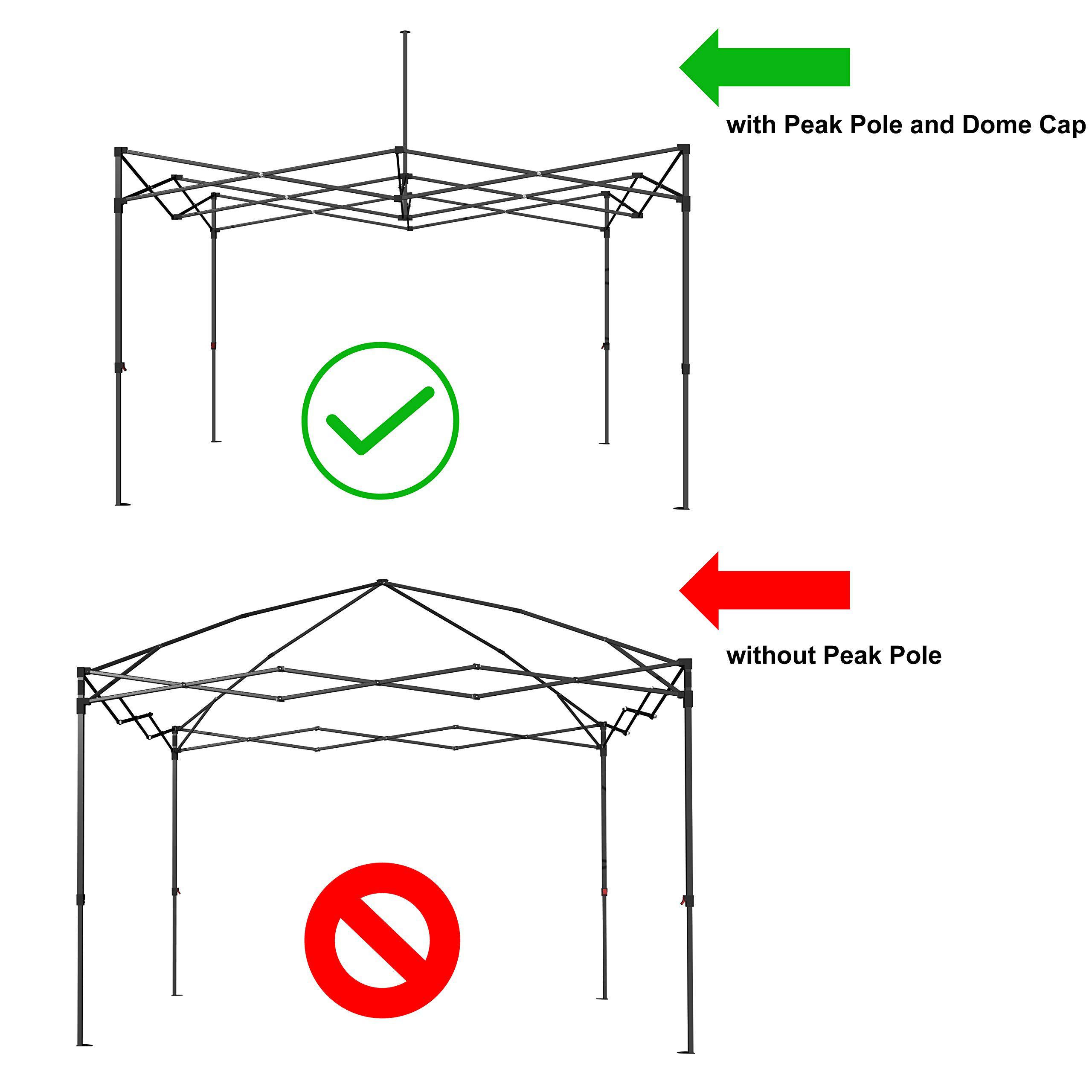 abccanopy replacement canopy top for pop up canopy tent (10x10,pink)