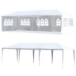 BestMassage canopy 10'x30' party tent heavy duty outdoor gazebo wedding party tent with 5 removable sidewalls waterproof uv resistant for