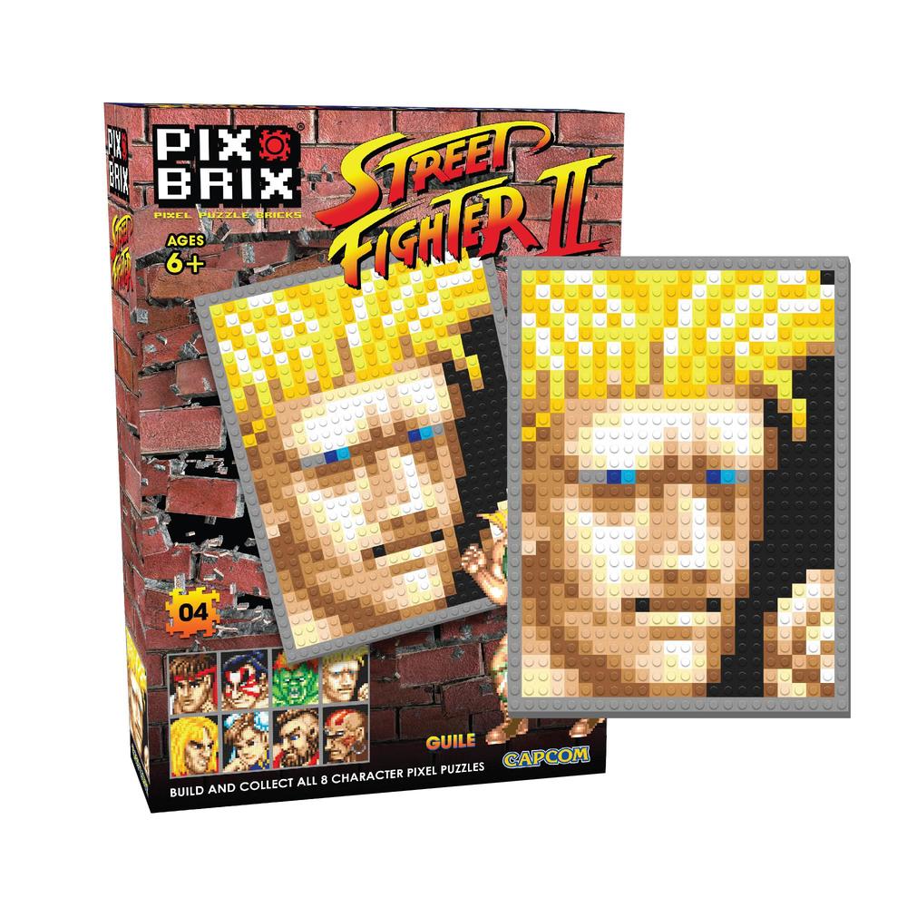 pix brix street fighter ii pixel puzzle bricks, guile - build your ...