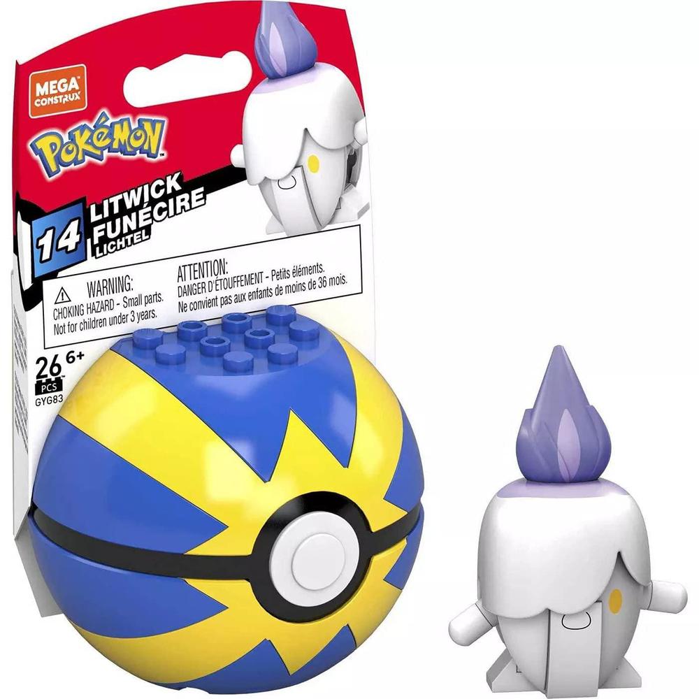 pokemon mega construx litwick quick ball