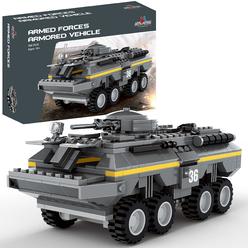 apostrophe games armored tank vehicle building block set - 384 pieces - army