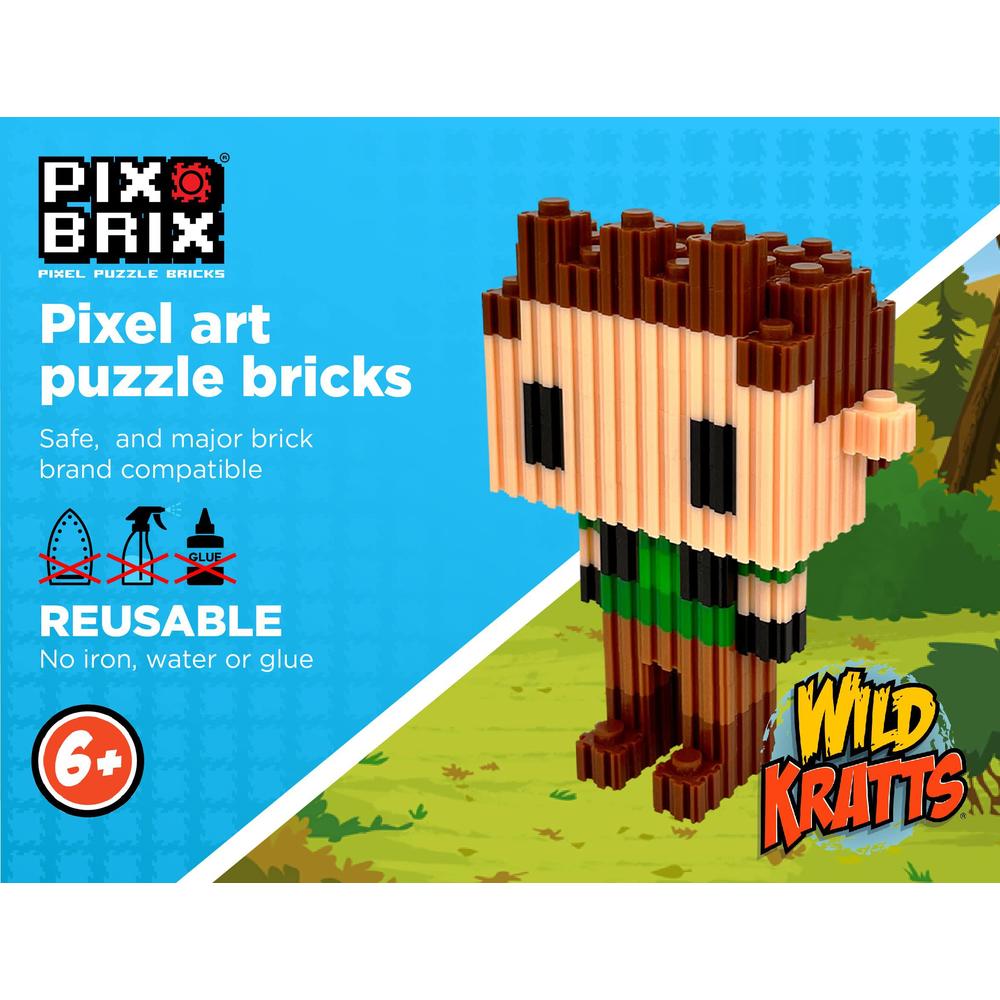 pix brix - wild kratts pixel art kit - kratt brothers figures, 329 ...