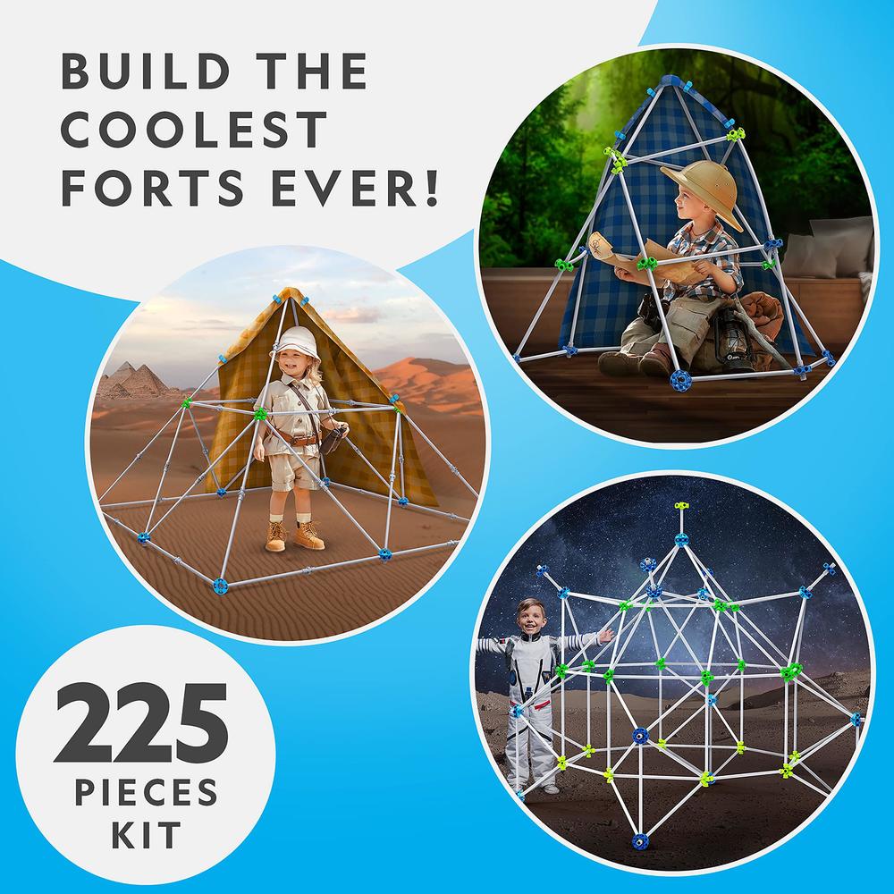 national geographic kids fort building kit - 225-piece indoor fort ...