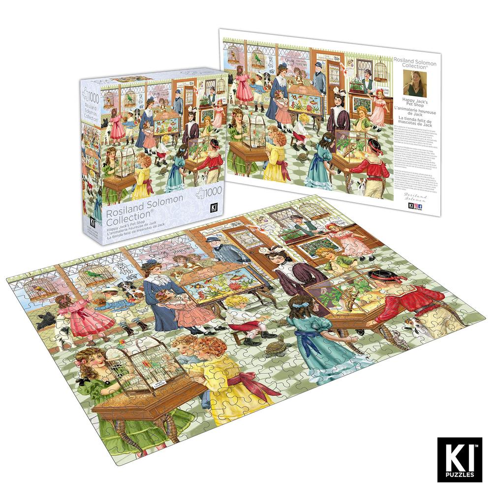 KI Puzzles 1000 piece puzzle for adults rosiland solomon happy jack's pet shop victorian store jigsaw puzzle, 27x20 by ki puzzles