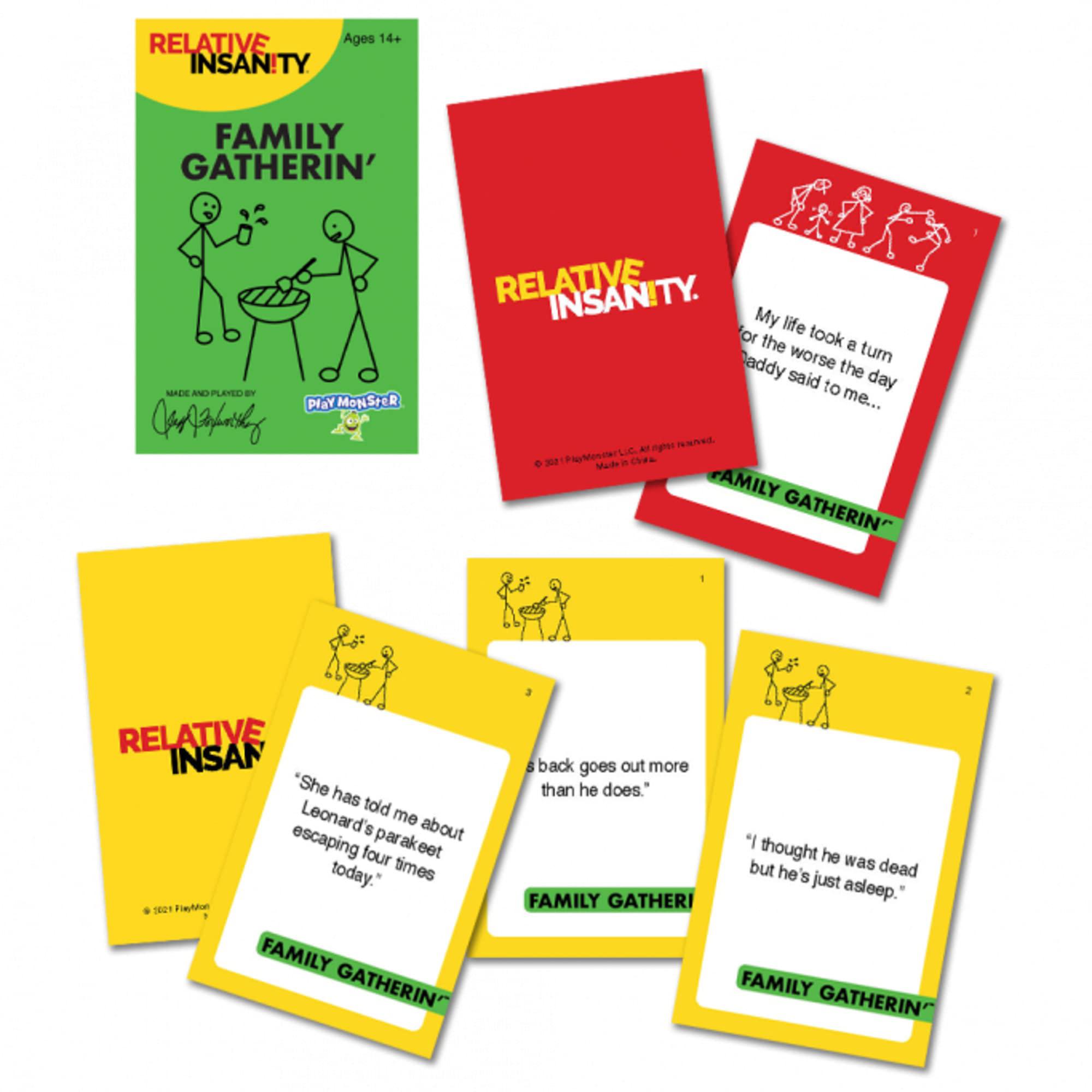 PlayMonster relative insanity - family gatherin' - laugh-out-loud party game all about family - ages 14+