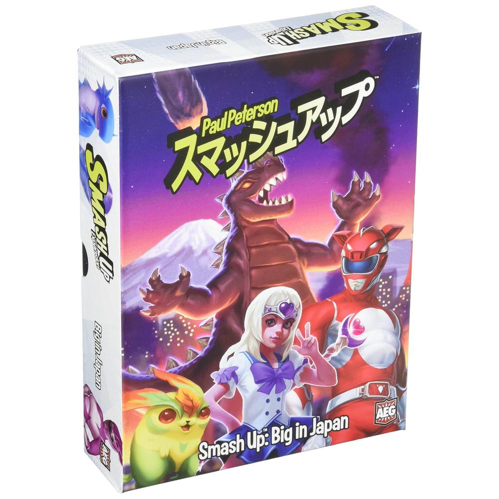 Alderac Entertainment Group (AEG) smash up big in japan expansion - board game, card game, kaiju, anime, and more, 2 to 4 players, 30 to 45 minute play time, f