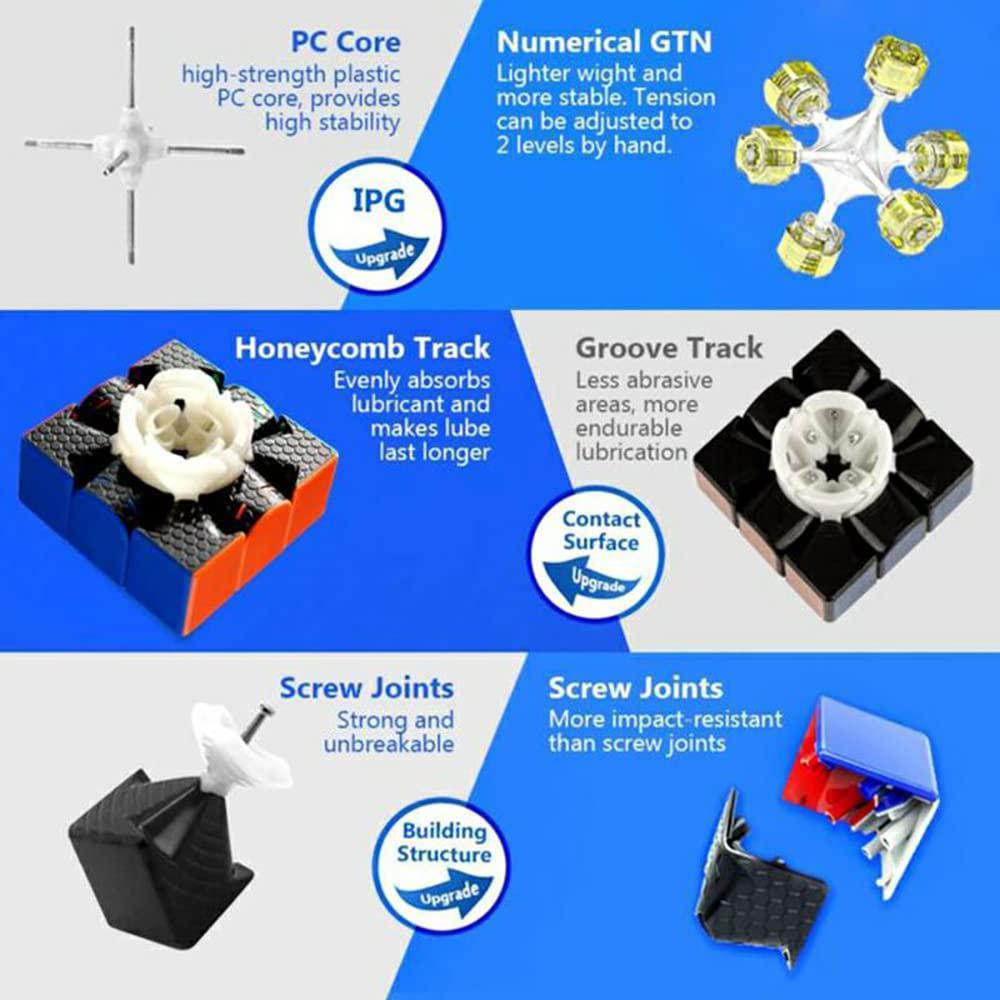 bromocube gan 356 r s speed cube 3x3 356r updated version 3x3x3 stickerless puzzle cube ges v3 system