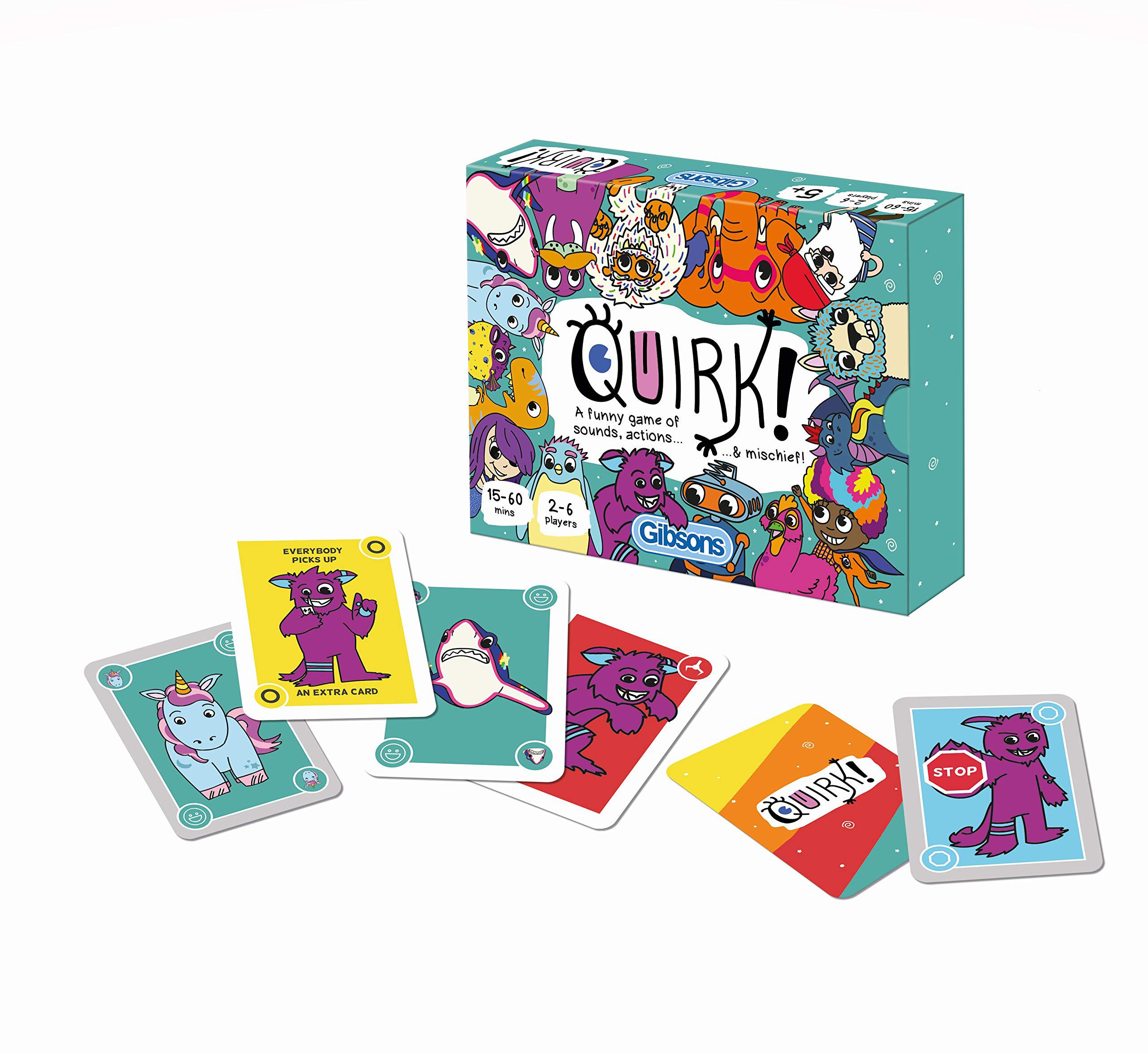 Gibsons quirk! by gibsons - card games adults and kids - 2-6 players - cards games for family - 15-60 minutes of gameplay - games for