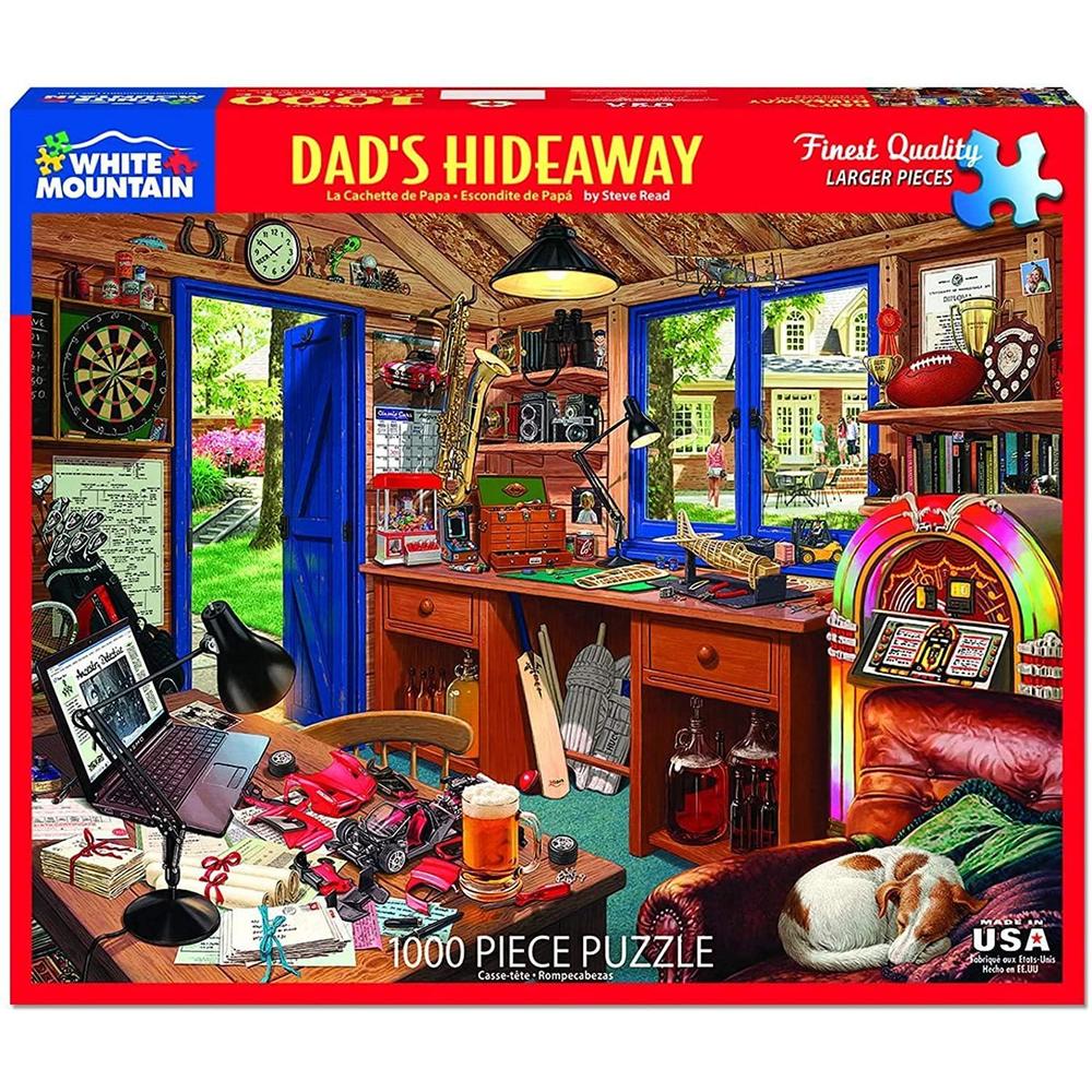 white mountain puzzles dad's hideaway - 1000 piece jigsaw puzzle