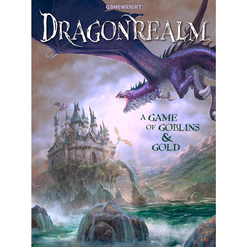 gamewright dragonrealm - a strategy card and dice game of goblins & gold