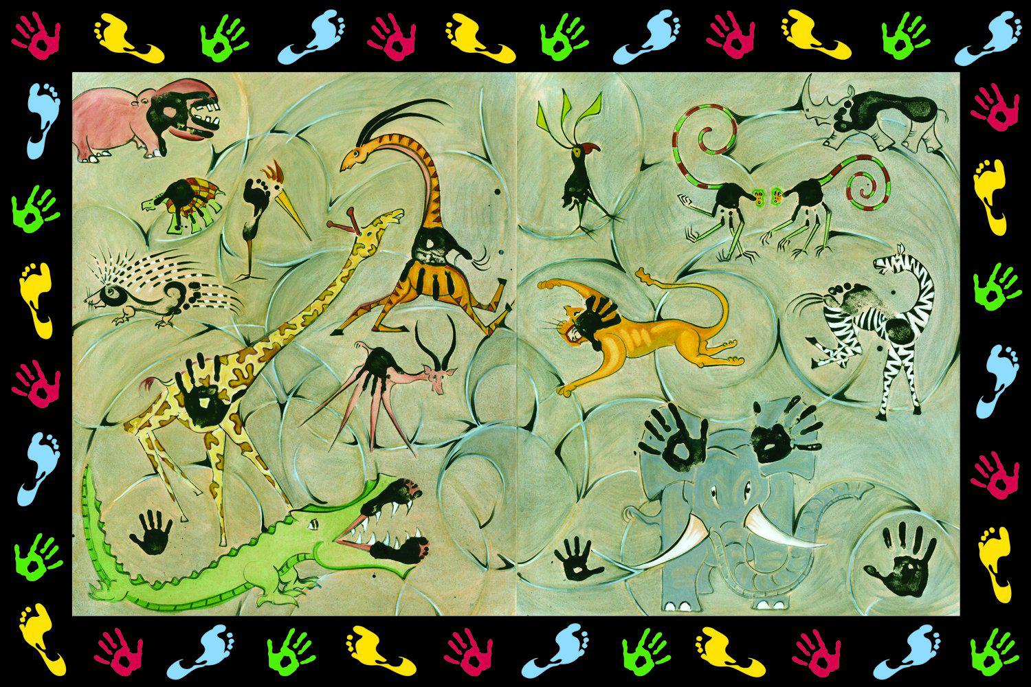 Fundex Games fundex monkey see monkey draw - cave painting - 36 pieces floor puzzle