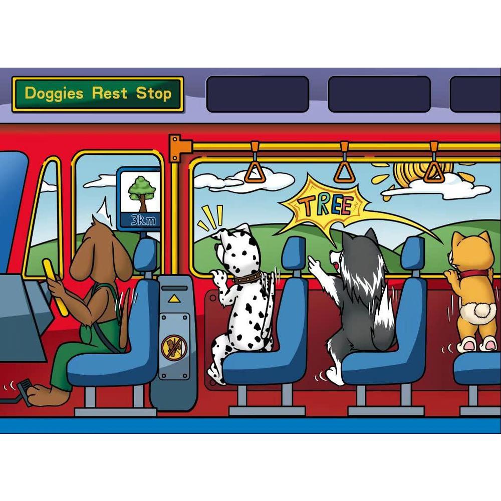 fanbusa 500 piece jigsaw puzzles - doggiesreststop - dog jigsaw puzzle for adults, puppies funny puzzle for home office decor
