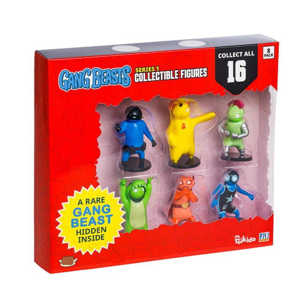 P.M.I. gang beasts action figures | pack of eight | 2.5 inch figurines for kids. superhero toys for boys & girls. collect 16 mini to