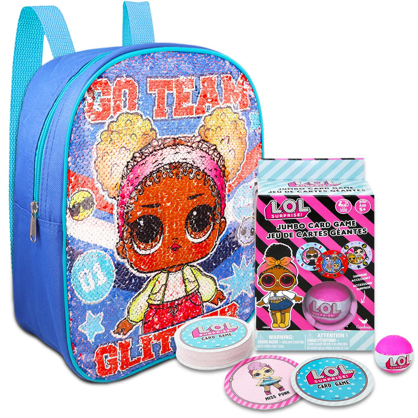 Fast Forward lol doll gift set for girls - lol gift bundle with mini 12  lol doll backpack and lol doll card game with accessory